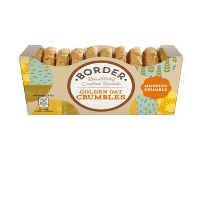 Border Biscuits - Golden Oat Crumbles - Crunchy Oat Chewy Biscuits - Delicious Oaty Biscuits for Any Occasion, 150g (Box of 6 packs)