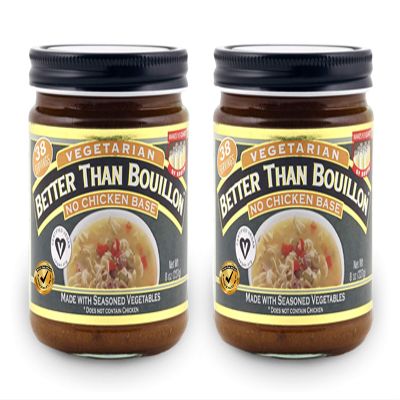 Better Than Bouillon Vegetarian No Chicken Base Bouillon 8 oz (2 Pack) in a PrimeTime Direct Sealed Bag