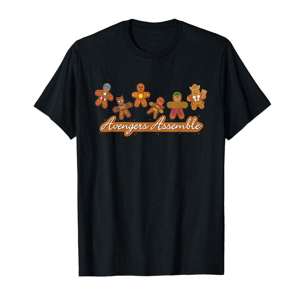 Marvel Avengers Assemble Gingerbread Cookies Holiday T-Shirt