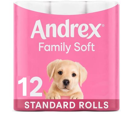 Andrex Gentle Clean Toilet Roll, 12 Rolls