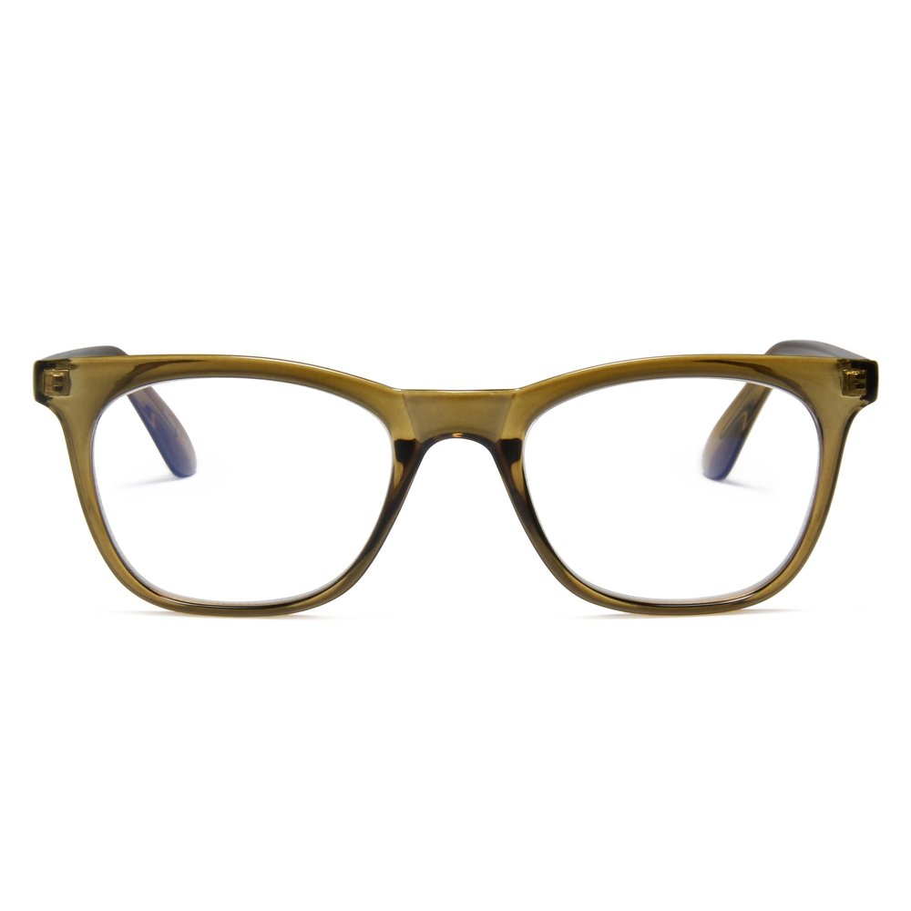 2SeeLife Blue Light Reading Glasses for Men & Women Small-Medium Fit, Sturdy Frame, Spring Hinges, Premium Readers, Green, +1.00