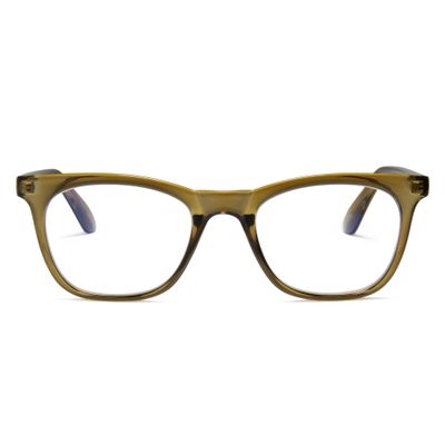 2SeeLife Blue Light Reading Glasses for Men & Women Small-Medium Fit, Sturdy Frame, Spring Hinges, Premium Readers, Green, +2.25