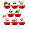 20 Stand Up Cute Father Christmas Santa Themed Edible Wafer paper Cake Toppers Decorations view 1