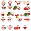 20 Stand Up Cute Father Christmas Santa Themed Edible Wafer paper Cake Toppers Decorations view 2
