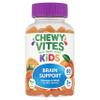 Chewy Vites Kids Brain Support, 60 Kids Vitamins Gummies, Vegan Omega 3 DHA, 13 Essential Vitamins & Minerals, 1 Months Supply, Real Fruit Juice, Age 3 +, Orange Flavour view 1