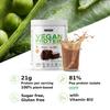 Weider Vegan Protein (540g) Brownie-Chocolate Flavour. Quality Protein 100% Plant-Based 21g/Serving, Pea Isolate (Pisane) & Rice. with Vitamin B12 & Stevia. Gluten Free, No Sugar. (18 Servings) view 2