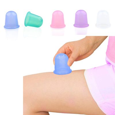 1Pcs Tcare Health Care Body Cupping Cup Anti Cellulite Vacuum Silicone Massage Cupping Cups 5.5cm * 5.5cm (Transparent)
