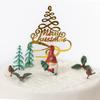 Christmas Cake Decorations Toppers (8 Piece) Cupcake Topper Cake Decoration Pieces Merry Christmas view 1