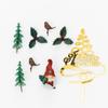Christmas Cake Decorations Toppers (8 Piece) Cupcake Topper Cake Decoration Pieces Merry Christmas view 3