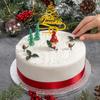 Christmas Cake Decorations Toppers (8 Piece) Cupcake Topper Cake Decoration Pieces Merry Christmas view 4