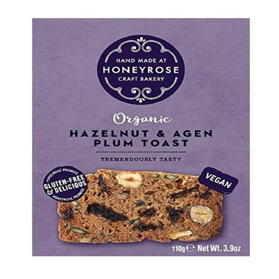 Honeyrose Bakery - Hazelnut & Agen Plum Toast 110g, 0.11 kg