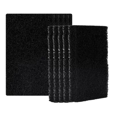 RW Clean 6 Inch x 3.5 Inch Scouring Pads, 10 Multi Purpose Scrub Pads - Non Abrasive, Heavy Duty, Black Nylon Scrub Pads for Cleaning, for Cleaning Or Scrubbing - Restaurantware