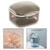 Denture Case Denture Bath Box Cup with Strainer Basket Black view 4