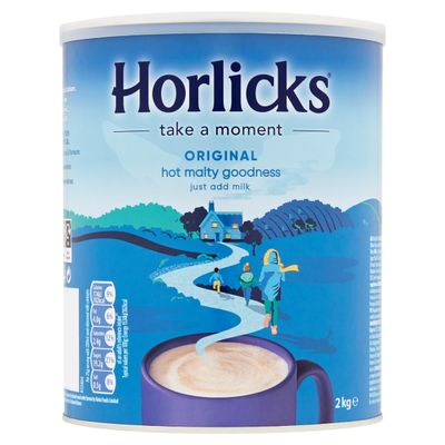 Horlicks Original Malted Milk 2kg (Pack of 2) - Just add milk, The Original Malted Drink. High in Calcium, Zinc, Vitamin C, Vitamin D & Vitamin B12.