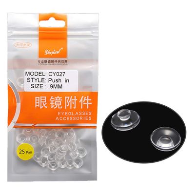 (25 Pair) Eyewear Part Nose pad Soft Silicone Nose pad Push in by Dhoptical
