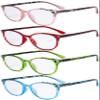 Eyekepper 4 Pack Ladies Reading Glasses - Oversize Round Stylish Readers for Women Reading +4.00 view 1