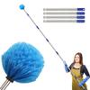 Cobweb Duster with Extension Pole, 10 FT Long Duster for High Ceilings, Walls, Medium Stiff Bristles Cobweb Brush with Lightweight Stainless Steel Pole for Outdoor Indoor Cleaning view 1