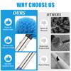 Cobweb Duster with Extension Pole, 10 FT Long Duster for High Ceilings, Walls, Medium Stiff Bristles Cobweb Brush with Lightweight Stainless Steel Pole for Outdoor Indoor Cleaning view 3