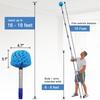 Cobweb Duster with Extension Pole, 10 FT Long Duster for High Ceilings, Walls, Medium Stiff Bristles Cobweb Brush with Lightweight Stainless Steel Pole for Outdoor Indoor Cleaning view 4