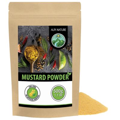 Alpi Nature Mustard Powder Yellow White 500g 1.1 lb, Ground White Yellow Mustard Seeds Powder