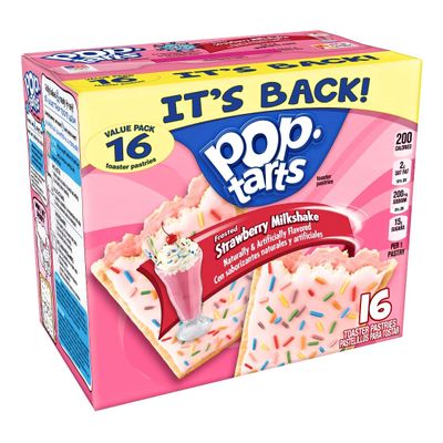 Kellogg's Pop-Tarts, Frosted Strawberry Milkshake, 28.2 oz, 16 Ct