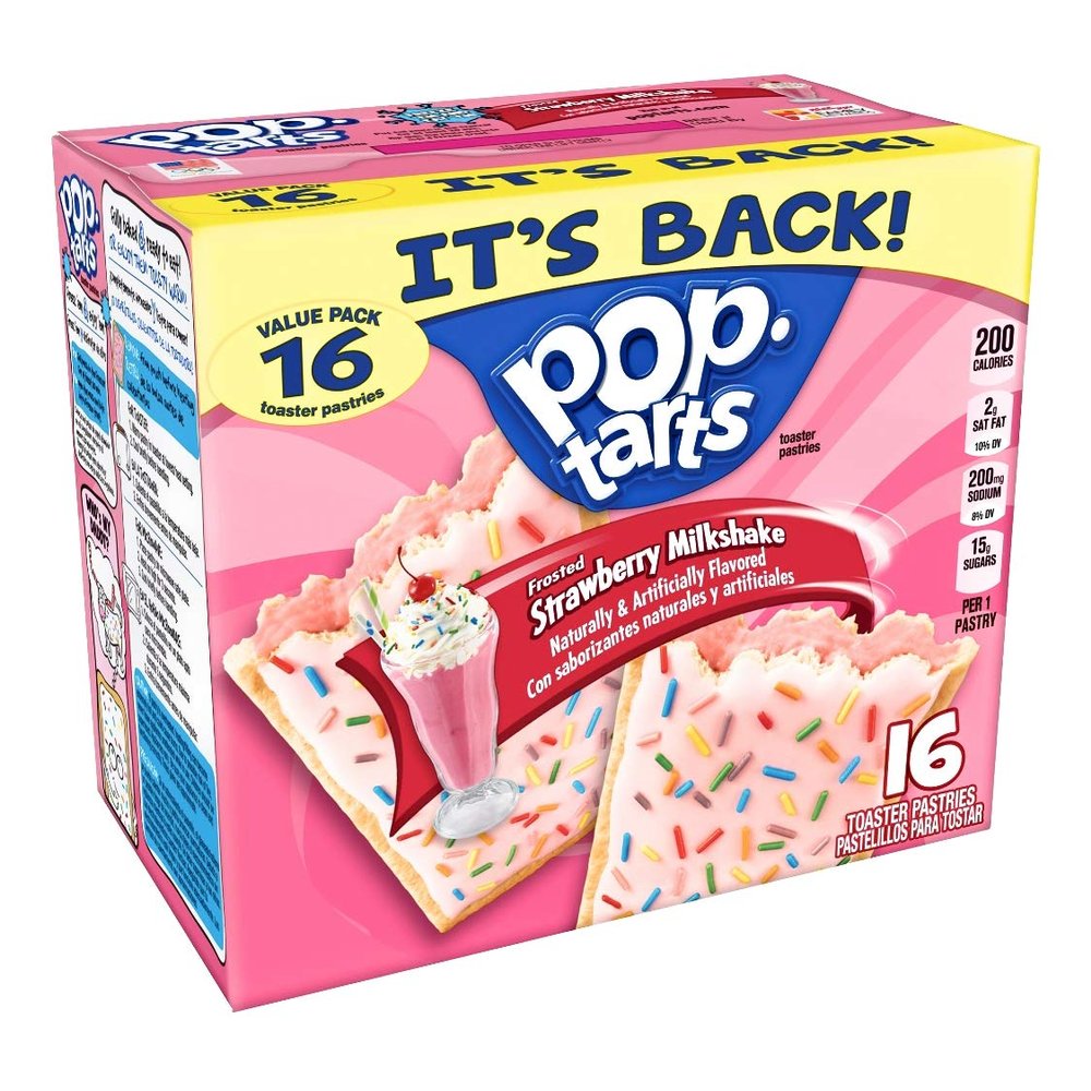 Kellogg's Pop-Tarts, Frosted Strawberry Milkshake, 28.2 oz, 16 Ct