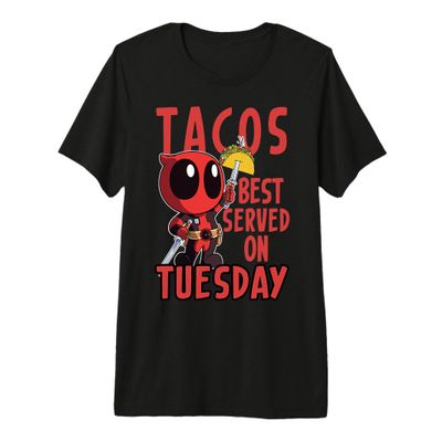 Marvel Deadpool Tacos Best Served On Tuesday Premium T-Shirt