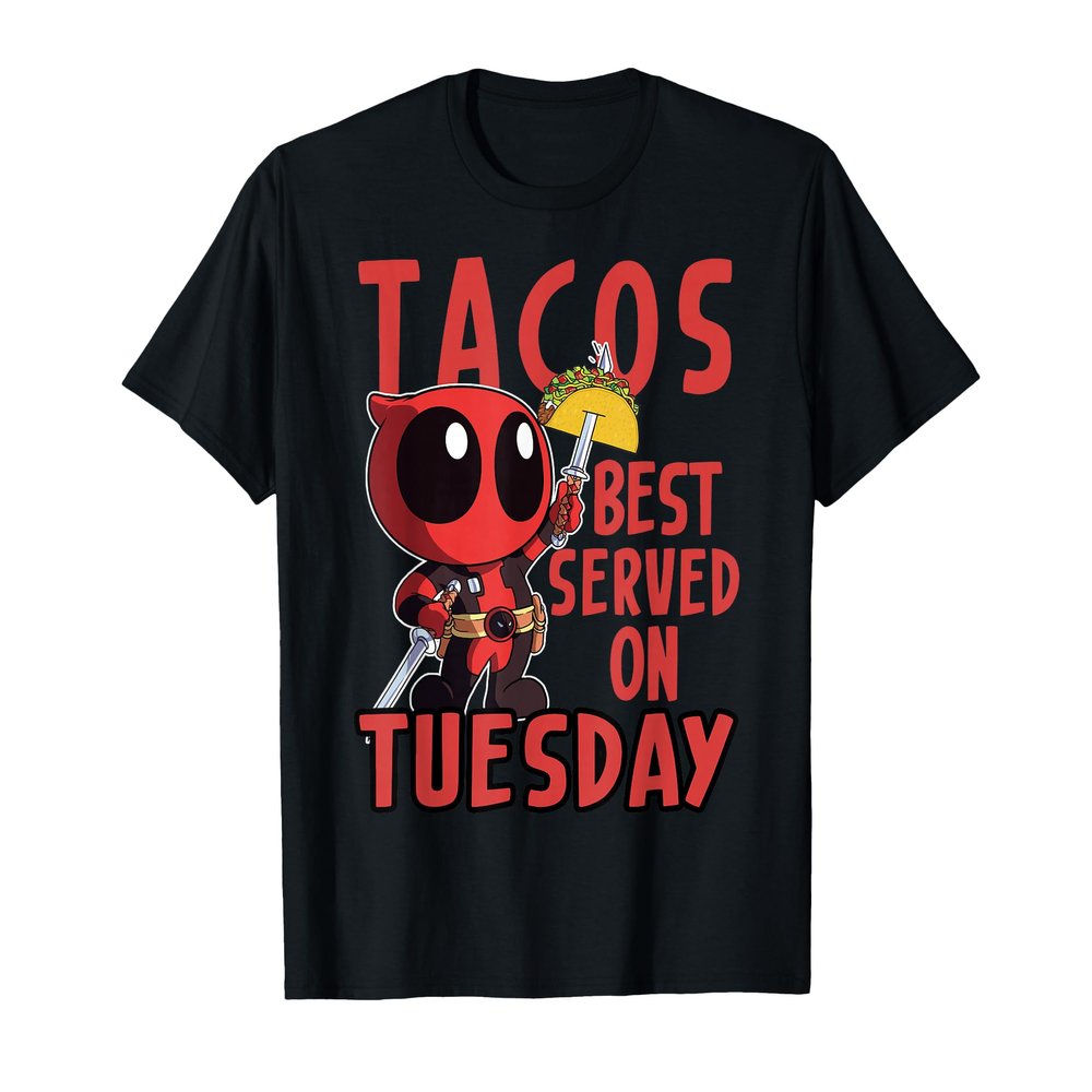 Marvel Deadpool Tacos Best Served On Tuesday T-Shirt