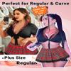 ADOME Women Schoolgirl Lingerie Roleplay Lingerie Set Sexy Student Costumes - Black - XL view 4