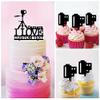 Innovedesire Personalized Name I Love Camera Party Wedding Birthday Acrylic Cake Topper Cupcake Toppers Decor Set 11 pcs view 3