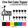 Innovedesire Personalized Name I Love Camera Party Wedding Birthday Acrylic Cake Topper Cupcake Toppers Decor Set 11 pcs view 4