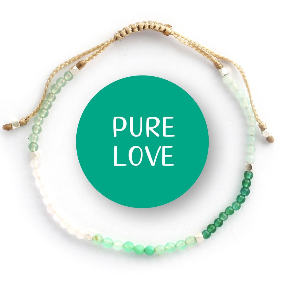 BALIPURA Love Crystals Bracelet for Women - Jade Beaded, Rose Quartz, 925 Solid Silver - Friendship Bracelet - Healing Crystals - Handmade (2mm SMALL Beads)