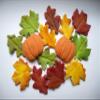 12x Autumn Fall Maple Leaves Pumpkins Edible Cupcake Toppers Decorations Autumn Wedding Cake Harvest Thanksgiving view 2