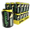 Green Lemonade - Low Calorie Soft Drinks - Sparkling Lemon Flavour with 7% Natural Juice - No Added Sugar, Sweetened with Stevia, No Aspartame - Alternative Fizzy Drink - Bulk Pack 24 Cans x 330ml view 1