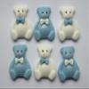 12x Edible Teddy Bears Cupcake Toppers Decorations Baby Boy Birthday, Baby Shower, Christening Blue White view 1