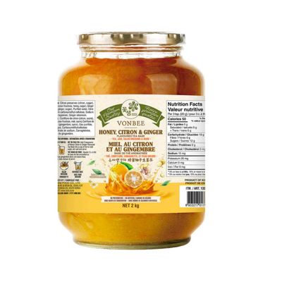 Vonbee Honey Citron and Ginger Tea/Jam/Salad Dressing 2KG