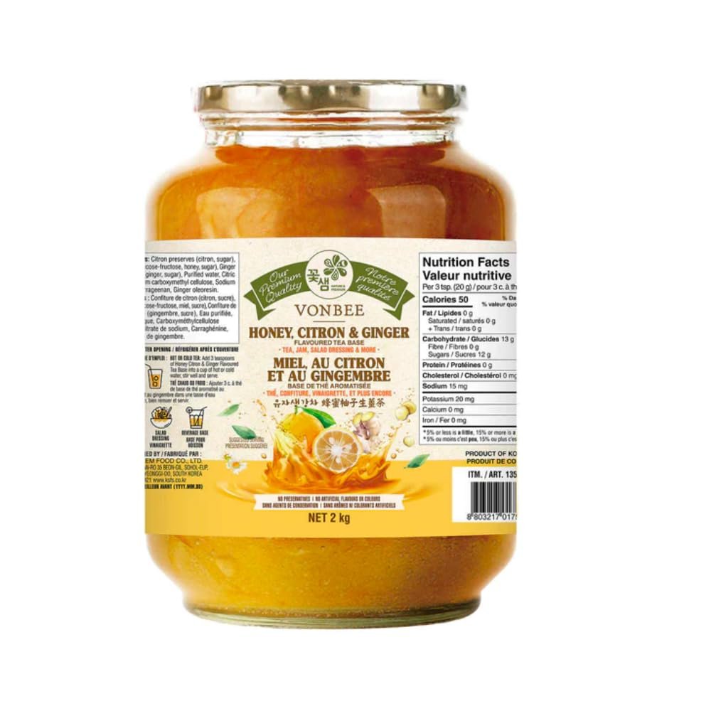 Vonbee Honey Citron and Ginger Tea/Jam/Salad Dressing 2KG