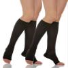 Relaxsan Basic 950A (2 Pairs - Black 2/M) Compression Socks for Women, Knee High Socks Open Toe, 22-27 mmHg view 1