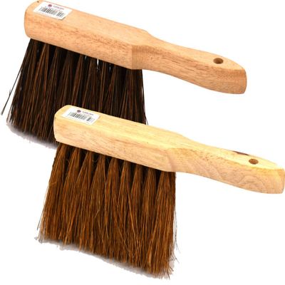 10.5" Soft Coco & Hard Bassine Wooden Hand Brush Set 2pk