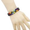 ZHIBO 8MM Volcanic Stone Double Beaded Bracelet Women Men view 4