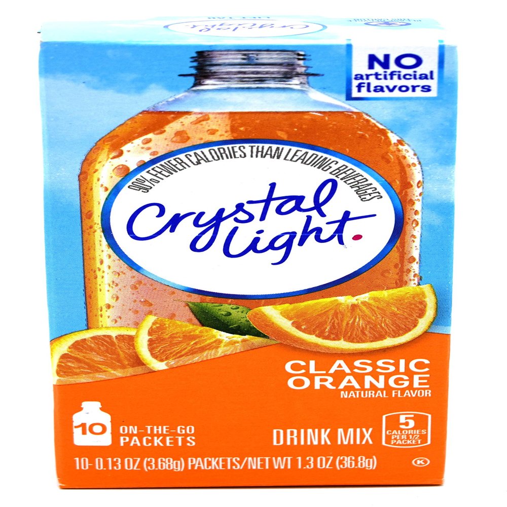 Crystal Light On The Go Classic Orange Drink Mix, 10-Packet Box (Pack of 3 Boxes)