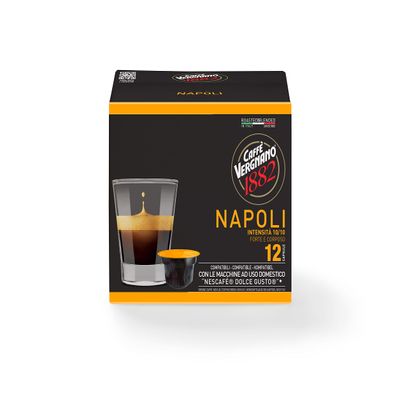 Caff Vergnano 1882 - Coffee Capsules Compatible With Nescaf Dolce Gusto, Napoli - 1 Pack Of 12 Capsules