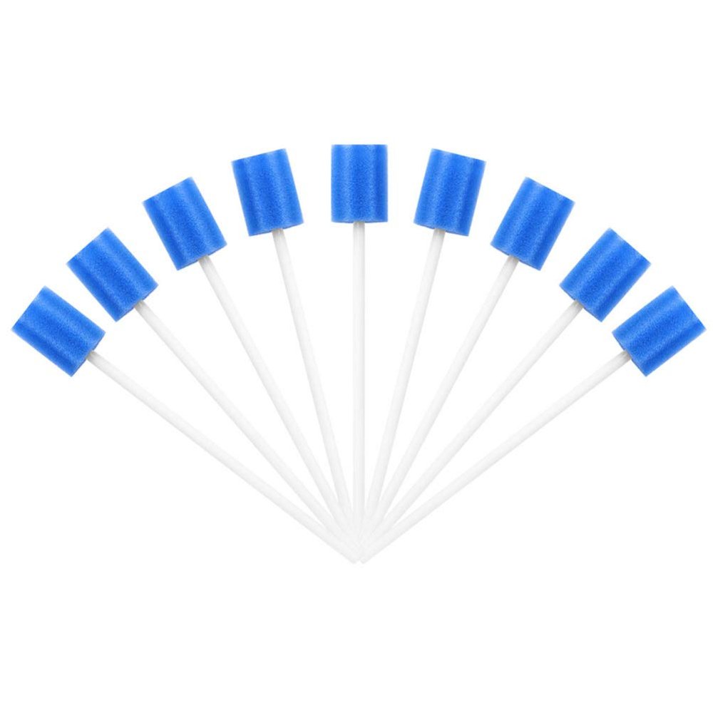 30Pcs Disposable Medical Sponge Swabs - Oral Care Tool for Tooth and Mouth Cleaning, Soft Sponge Sticks for Effective Hygiene (Blue)