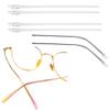 2 Pairs TR Material Eyeglasses Replacement Accessories Ear Anti-Slip Holder Long Temple Tips Ear Pads Tube Eyewear Retainers Replacement Tips for Thin Metal Eyeglass Legs(White) view 1