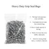 TP4U - Pack of 100 Heavy Duty Bags 9'' x 14'' Gauge 300g Multipurpose Extra Strong Grip Seal Zip Lock Reusable Resealable Clear Plastic Polythene Bags (9'' x 14'') view 3
