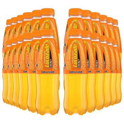 Lucozade Energy Orange Sparkling Energy Drink Powered By Glucose, 24x380ml