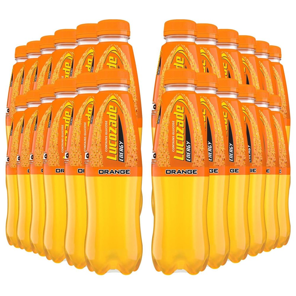 Lucozade Energy Orange Sparkling Energy Drink Powered By Glucose, 24x380ml