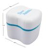 Denture Bath & Silicone Toothbrush for Valplast Flexible Dentures ~ Storage Container & Brush (Blue Bath, Blue Brush) view 3