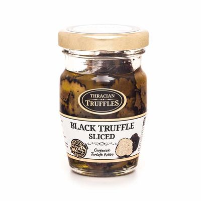 Carpaccio Tartufo Gourmet with Black Summer Truffle 70% Tuber Aestivum Preserved in Extra Virgin Olive (1 x 60g)