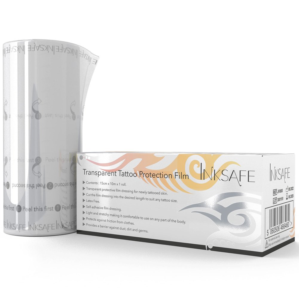 Inksafe Transparent Tattoo Protection Film 15cm x 10m x 1 Roll  Adhesive Aftercare Fixation Bandage for Fresh Tattoos